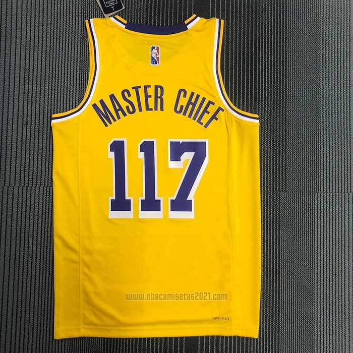 Camiseta Los Angeles Lakers x X-BOX Master Chief #117 Amarillo